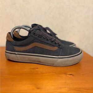 Vans Men's Ward Deluxe textile sneakers Gray Low Top Size 8